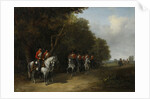 1st Squadron of the Life Guard Hussar Regiment on maneuvers, 1838 by Anonymous