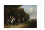 1st Squadron of the Life Guard Hussar Regiment on maneuvers, 1838 by Anonymous