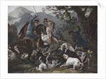 The Wild Boar Hunting in Poland, 1830s by Anonymous
