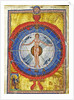 The Cosmic Spheres and Human Being. (Vision from Liber Divinorum Operum), ca 1220-1230 by Anonymous