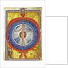 The Cosmic Spheres and Human Being. (Vision from Liber Divinorum Operum), ca 1220-1230 by Anonymous