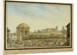 The little court in Mainz with the Sebastian chapel and the ruin of the Jesuit Church, 1824 by Anonymous