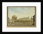 The little court in Mainz with the Sebastian chapel and the ruin of the Jesuit Church, 1824 by Anonymous