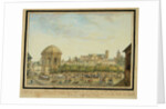The little court in Mainz with the Sebastian chapel and the ruin of the Jesuit Church, 1824 by Anonymous