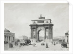 The Triumphal Arch at the Tver Gates in Moscow, 1840s by Anonymous