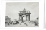 The Triumphal Arch at the Tver Gates in Moscow, 1840s by Anonymous