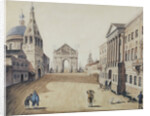 View of the Strastnaya Square in Moscow, Early 1800s by Anonymous