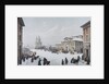 Okhotny Ryad Street (Hunting Row) and the Assembly of the Nobility House in Moscow, 1840s by Anonymous