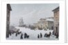 Okhotny Ryad Street (Hunting Row) and the Assembly of the Nobility House in Moscow, 1840s by Anonymous