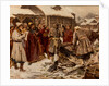 Falconers at the Amusement court of Moscow in the 17th Century, 1902 by Anonymous