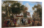 The Corpus Christi procession in a village by Anonymous