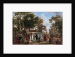 The Corpus Christi procession in a village by Anonymous