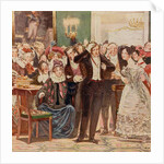 Illustration to the comedy Woe from Wit by Alexander Griboyedov, 1913 by Anonymous