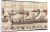 The Bayeux Tapestry. Scene 38: William and His Fleet Cross the Channel, ca 1070 by Anonymous