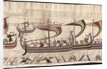 The Bayeux Tapestry. Scene 38: William and His Fleet Cross the Channel, ca 1070 by Anonymous