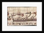 The Bayeux Tapestry. Scene 38: William and His Fleet Cross the Channel, ca 1070 by Anonymous