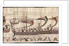 The Bayeux Tapestry. Scene 38: William and His Fleet Cross the Channel, ca 1070 by Anonymous