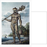 A man from Nuku Hiva Island with tattoos on his body by Anonymous
