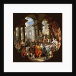 Banquet under a portico of ionic order, ca 1720 by Anonymous