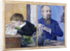 Portrait of the Sculptor Jean-Paul Aubé with son Emile, 1882 by Anonymous