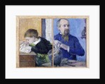 Portrait of the Sculptor Jean-Paul Aubé with son Emile, 1882 by Anonymous