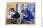 Portrait of the Sculptor Jean-Paul Aubé with son Emile, 1882 by Anonymous