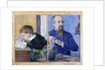 Portrait of the Sculptor Jean-Paul Aubé with son Emile, 1882 by Anonymous