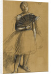Girl with a Fan by Anonymous