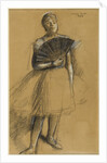 Girl with a Fan by Anonymous