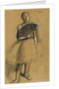 Girl with a Fan by Anonymous
