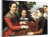 The Chess Game (Portrait of the artists sisters playing chess), 1555 by Anonymous