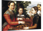 The Chess Game (Portrait of the artists sisters playing chess), 1555 by Anonymous
