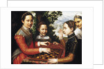 The Chess Game (Portrait of the artists sisters playing chess), 1555 by Anonymous