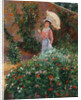 Young woman in a garden, c. 1890 by Anonymous