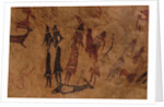 The dancers of Cogul. Cave painting from the Roca de los Moros (Roca dels Moros) by Anonymous