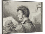 Self-portrait with skull, 1809 by Anonymous