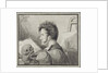 Self-portrait with skull, 1809 by Anonymous