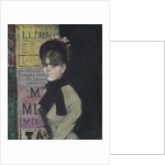 Young woman reading in Front of an Advertising Column, ca 1880-1885 by Anonymous