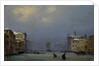 Snow and fog on the Grand canal, c. 1840 by Anonymous