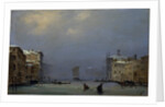 Snow and fog on the Grand canal, c. 1840 by Anonymous