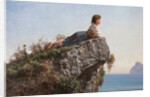 La fanciulla sulla roccia a Sorrento (The girl on the rock in Sorrento), 1871 by Anonymous
