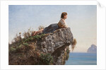 La fanciulla sulla roccia a Sorrento (The girl on the rock in Sorrento), 1871 by Anonymous