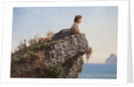 La fanciulla sulla roccia a Sorrento (The girl on the rock in Sorrento), 1871 by Anonymous