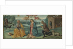 The Adoration of the Shepherds with Filippo Strozzi (predella of the Lecceto Altarpiece), 1487-1488 by Anonymous