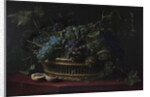 Still life with a basket of grapes by Anonymous