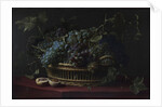 Still life with a basket of grapes by Anonymous