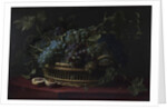 Still life with a basket of grapes by Anonymous