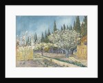 Orchard bordered by cypresses, 1888 by Anonymous