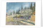 Orchard bordered by cypresses, 1888 by Anonymous