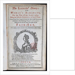 Cover of The Ladies Diary or the Womans Almanack, London, 1789 by Anonymous